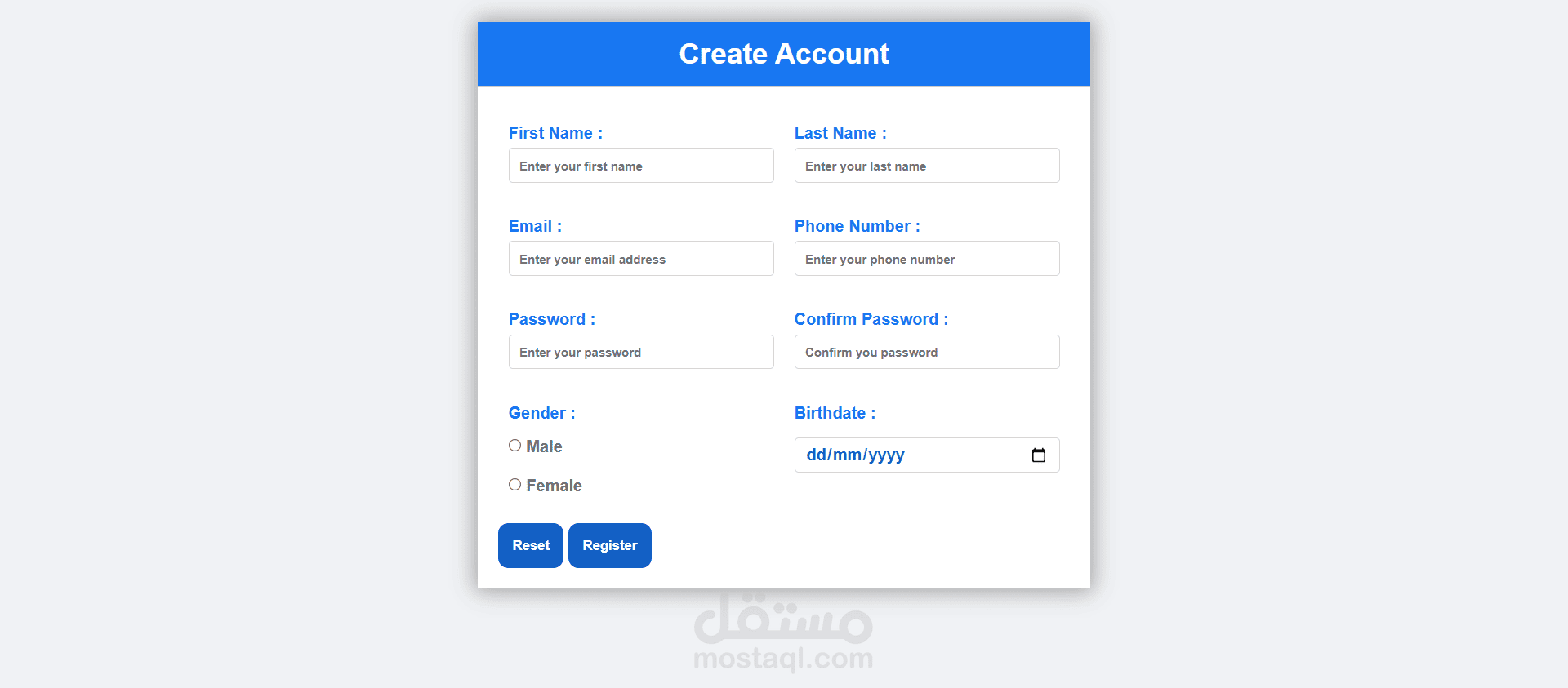 facebook sign-up | مستقل