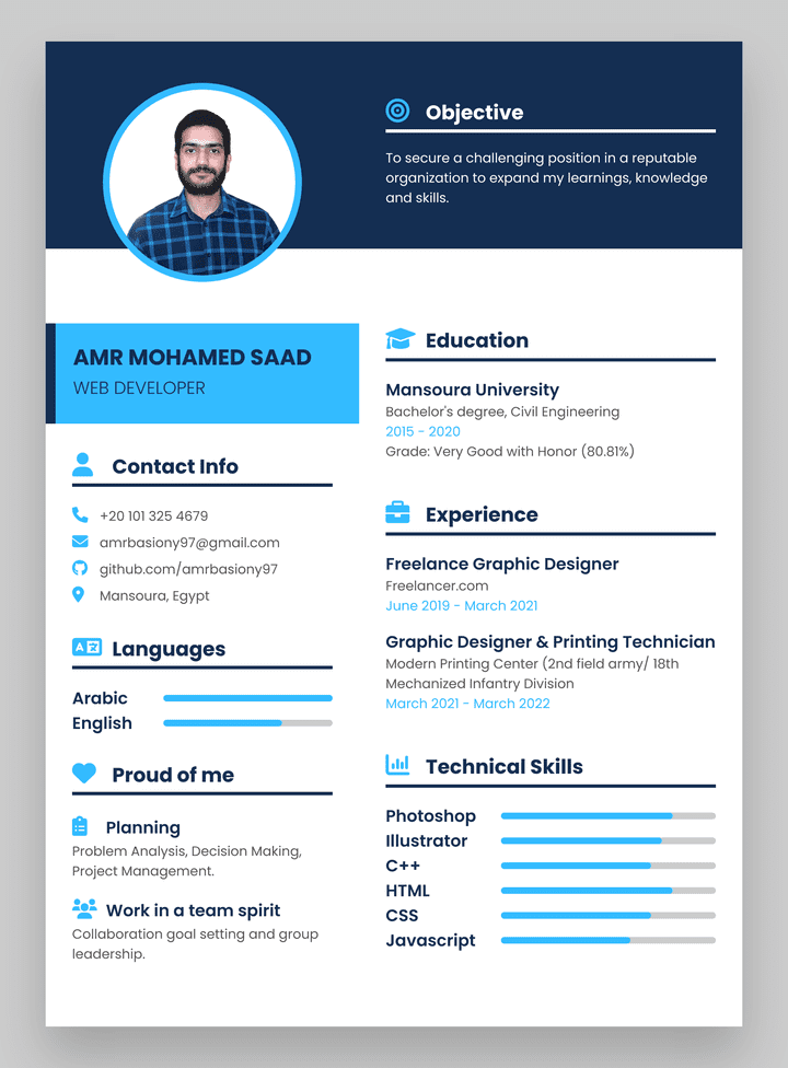 Responsive Resume Webpage