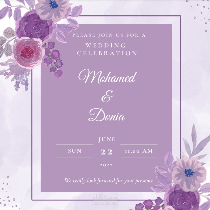 عمل دعوة فرح احترافيه بأشكال وأنماط كثيره | Make a professional wedding invitation in many shapes and styles