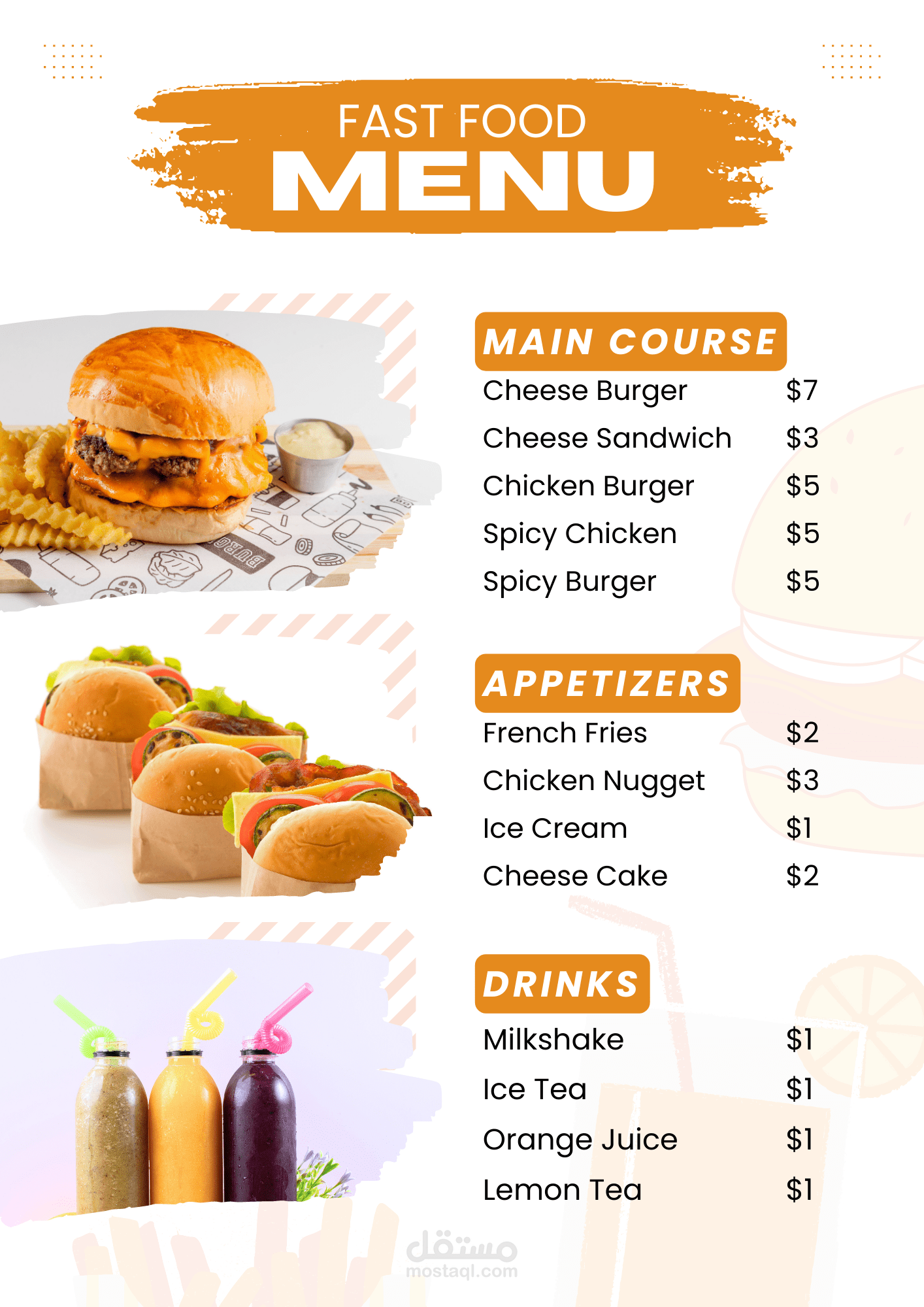 menu design