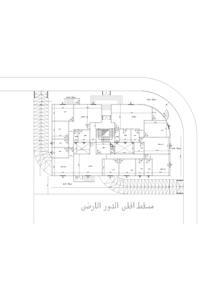 تصميم معماري لعمارة سكنية