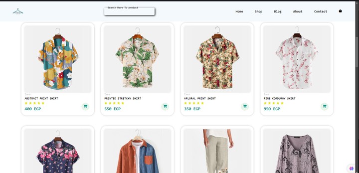 E-commerce website for clothes