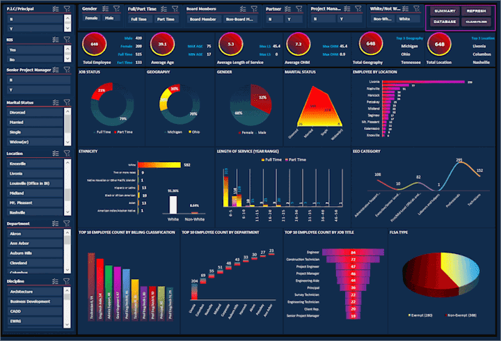 لوحة المعلومات التفاعلية من Excel