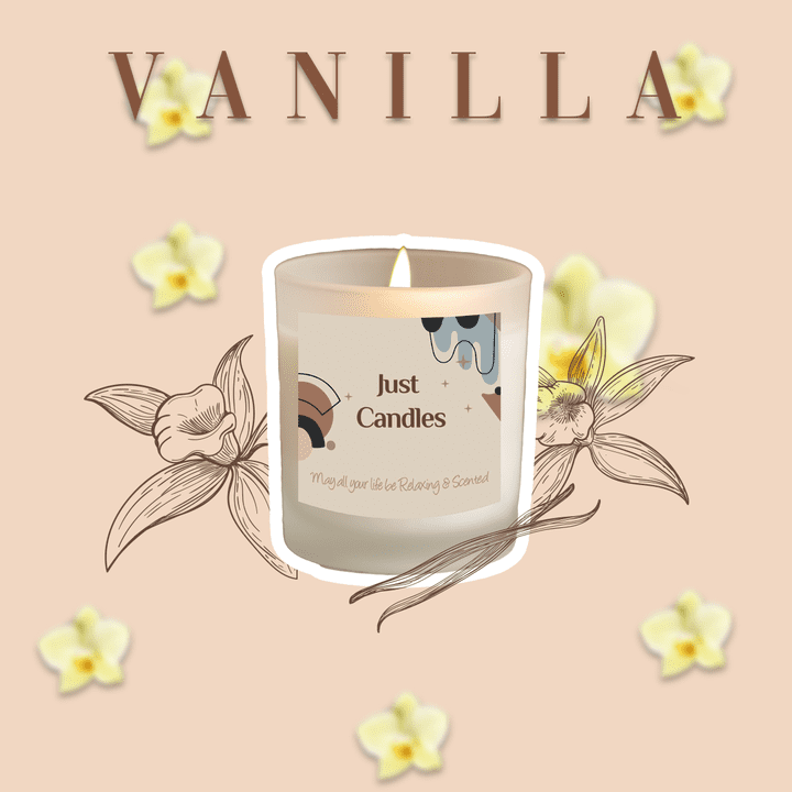 Instagram post for vanilla scented candle.