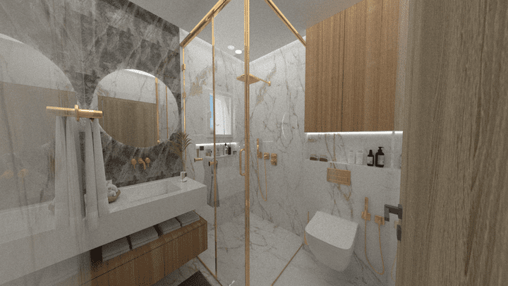 conception 3D salle de bain moderne