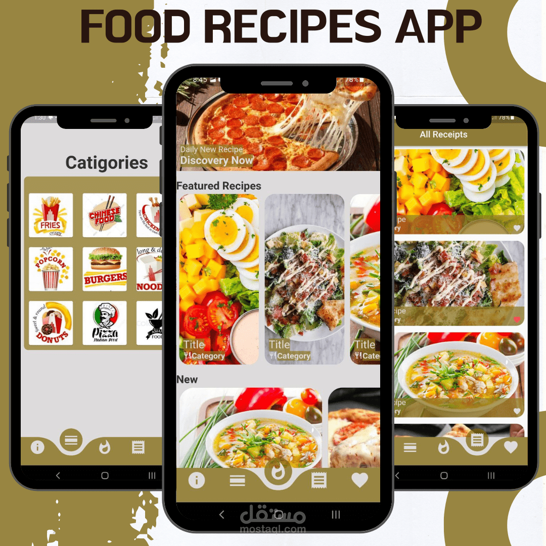 Food recipe App UI flutter