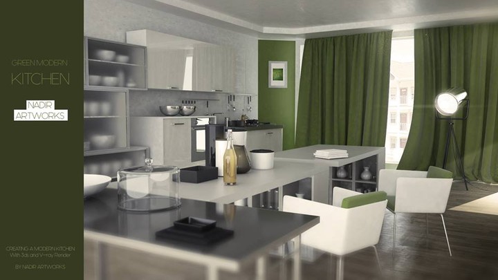 Modern kitchen 2016 3Ds max