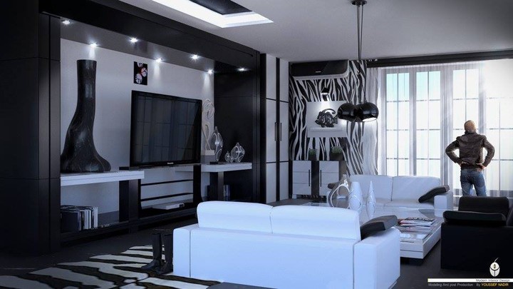 Interior Living Room 3Ds max 2016