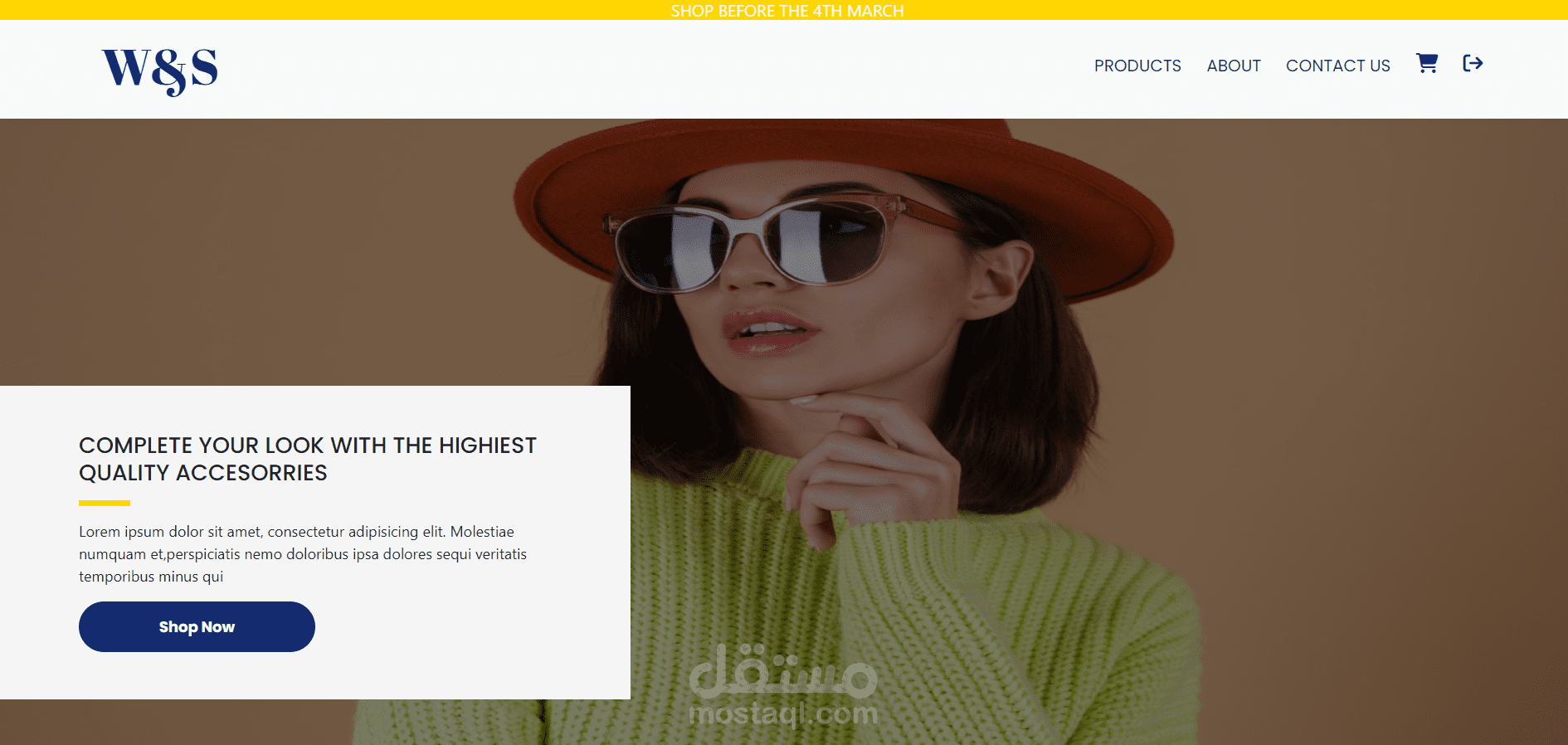 A simple E-Commerce websit for Watches and glasses