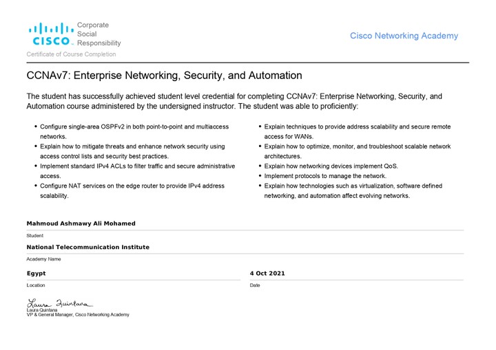 Cisco Certified Network Associate