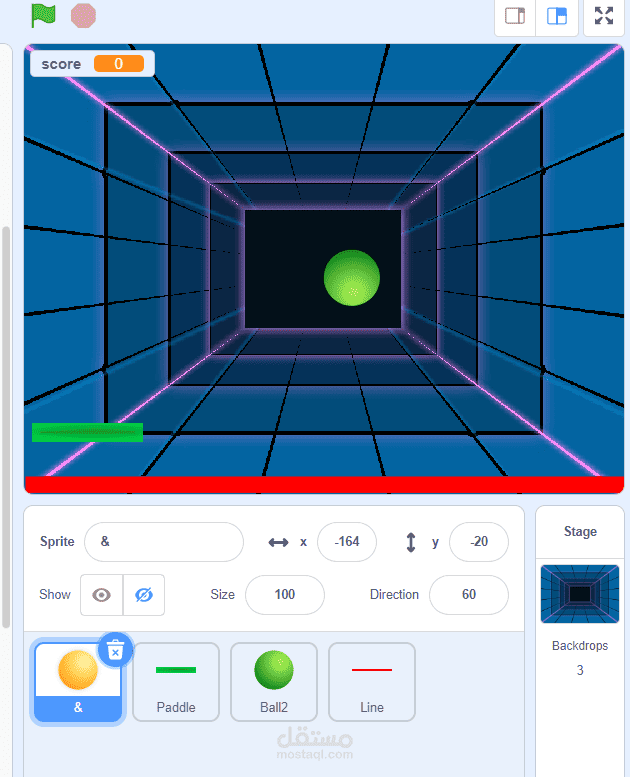 padle ball in scratch | مستقل
