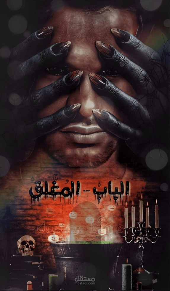 تصميم غلاف لرواية رعب
