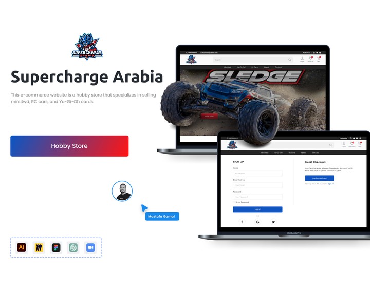 Supercharge Arabia "Hobby Store"  E-commerce Web Design