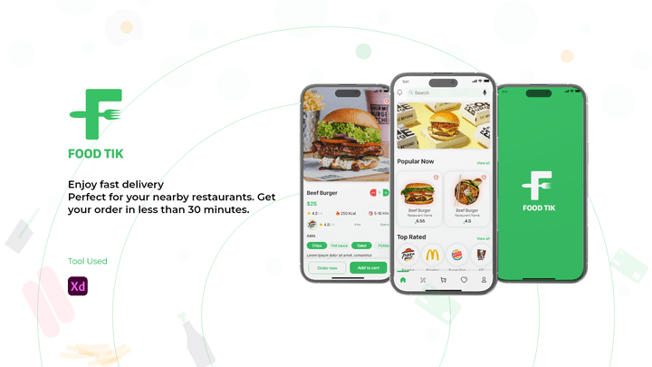 Food Tik تصميم تطبيق ديلفري