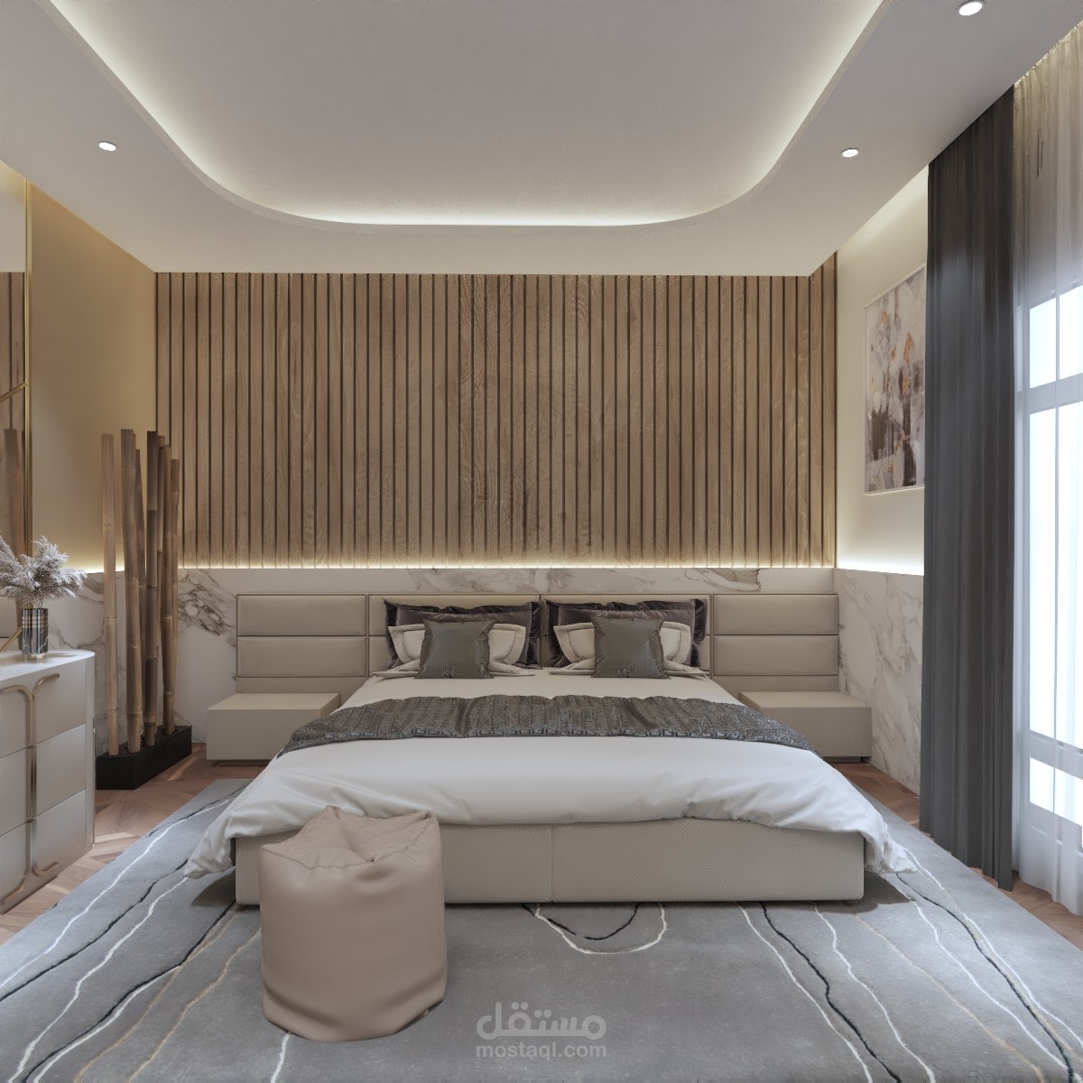 تصميم ديكور غرفة نوم لشخصين