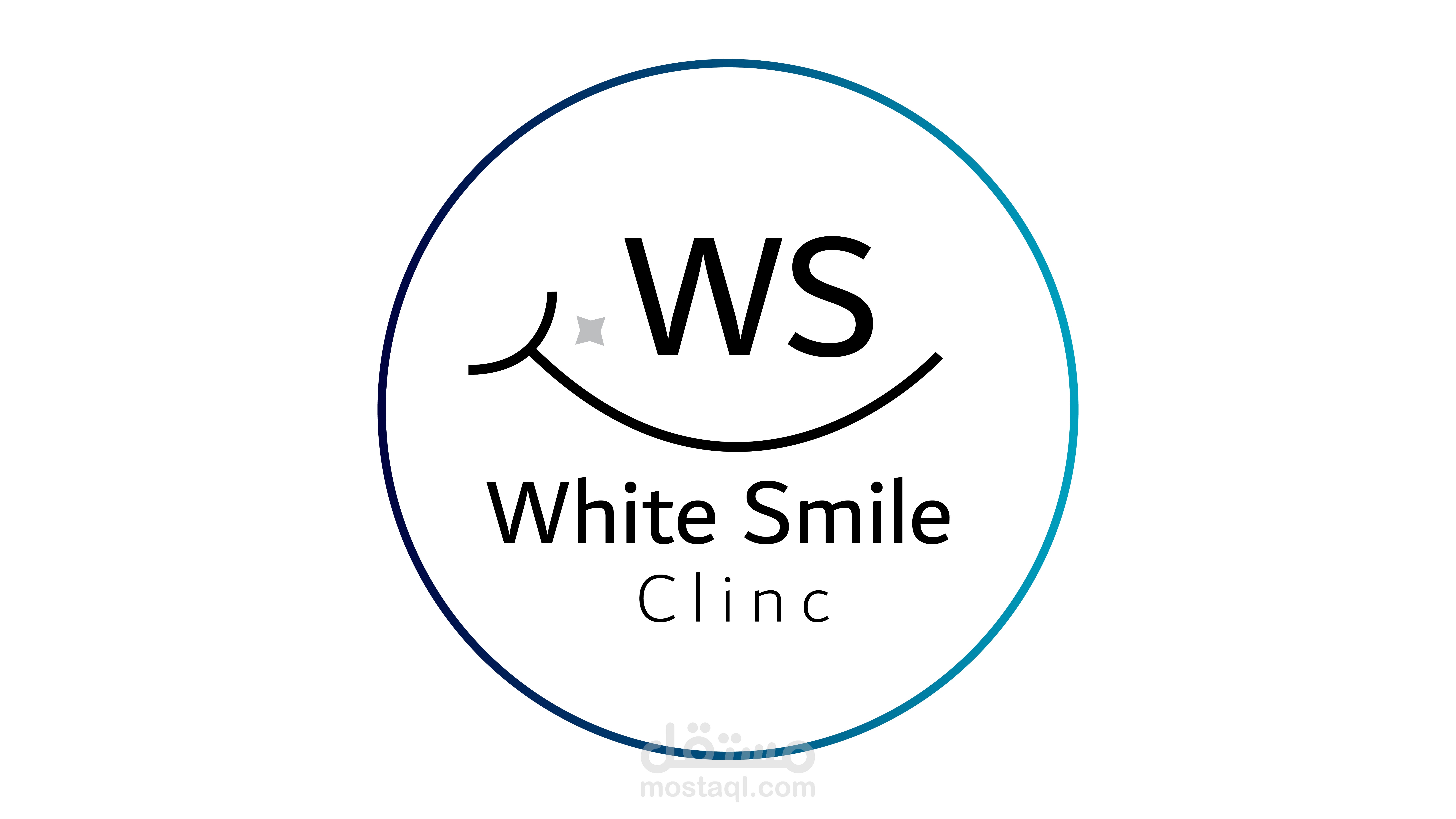 لوجو عياده اسنان  - white smile clinc logo