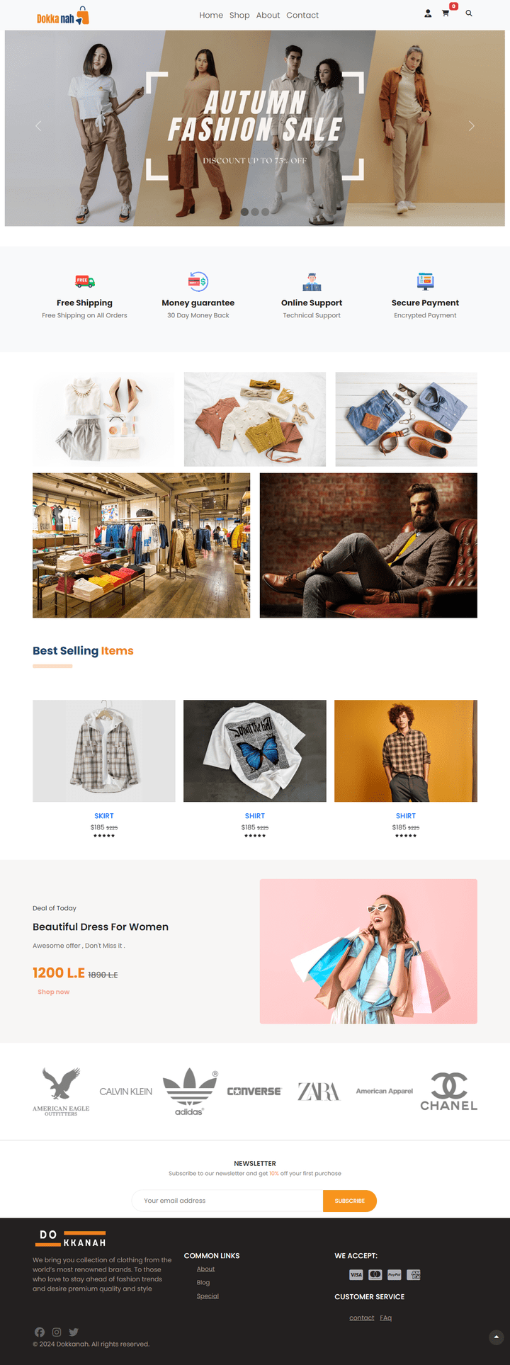 Online E-Commerce For Clothes