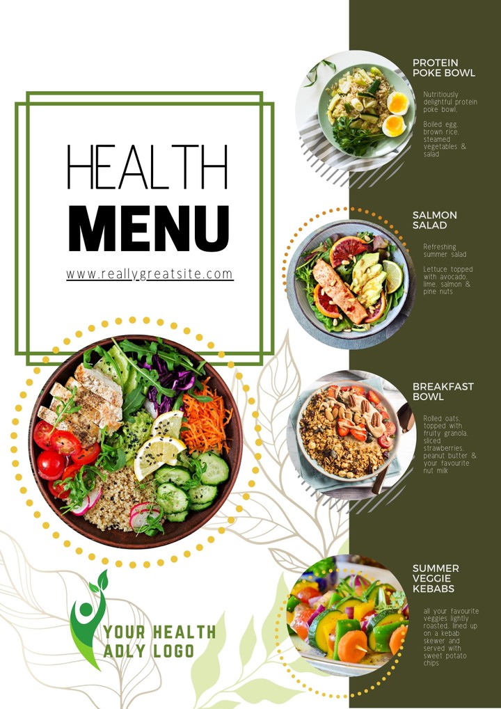 healthy food menu