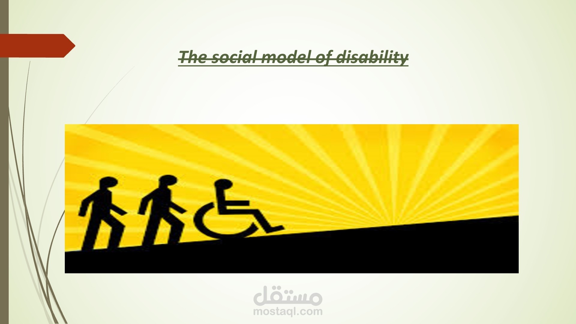 عرض تقديمي بوربوينت عن social modal of disabilty