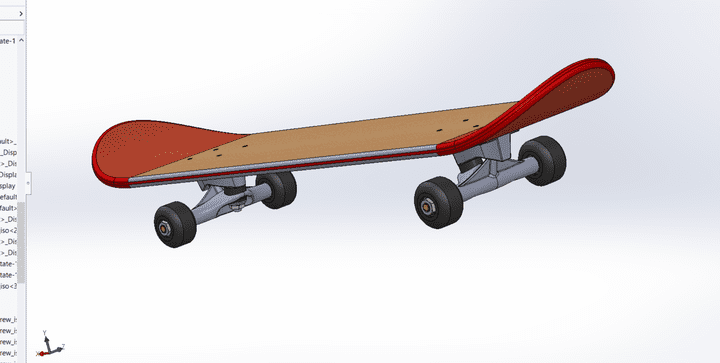 skateboard 3D modeling