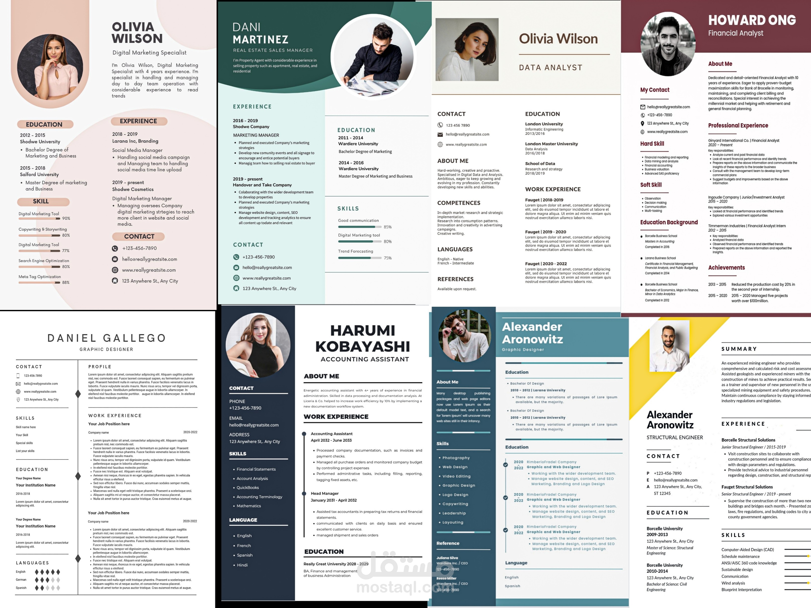 تصميم CV مع Cover letter