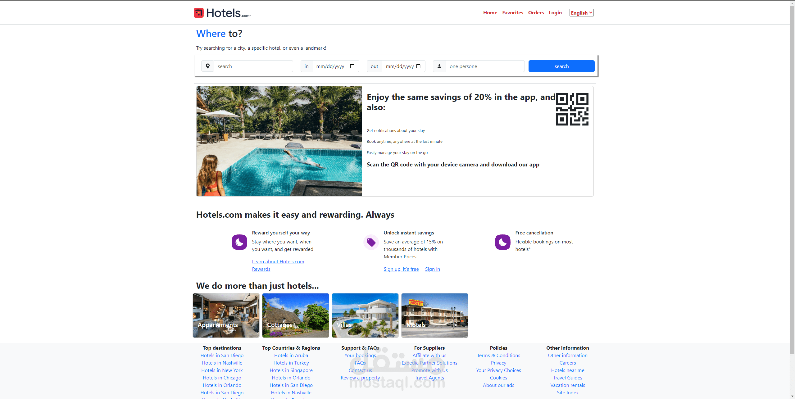 Hotels.com mimic