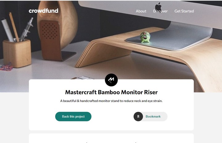 موقع Crowdfunding-product-page