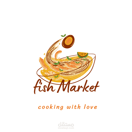 لوجو لمطعم fish market