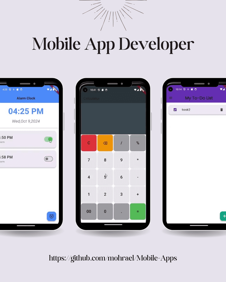 تصميم وبرمجة تطبيق موبايل بسيط باستخدام Flutter
