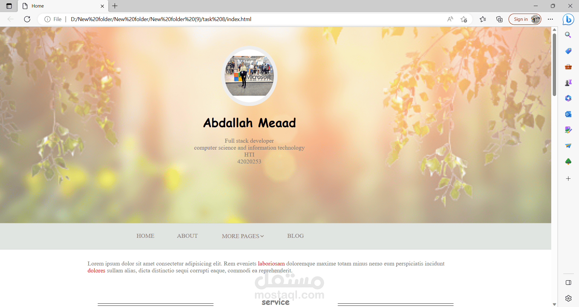 personal website