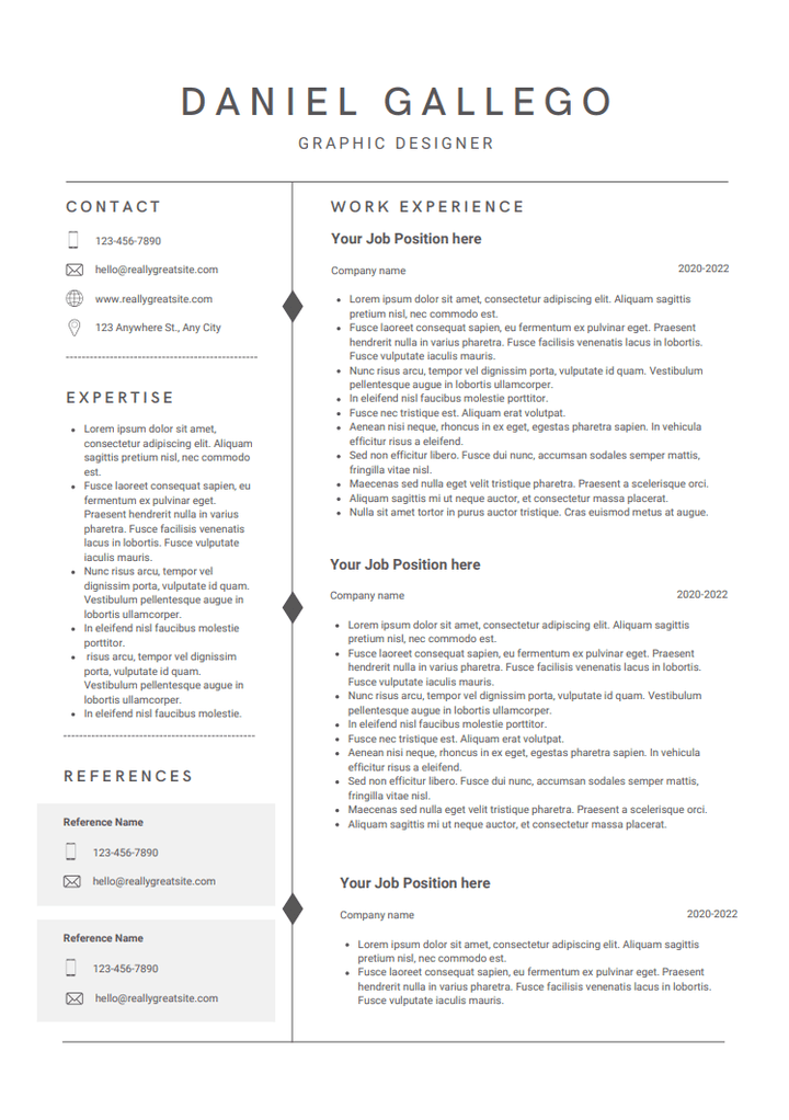 سيرة ذاتية ( CV ) بنظام ATS ( 3 صفحات  )