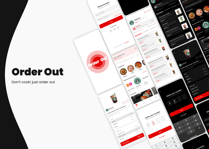 Order Out (Food Ordering App) - UI/UX Design