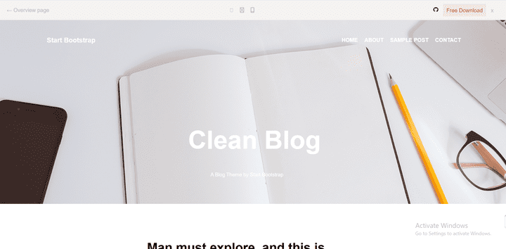 موقع clean blog