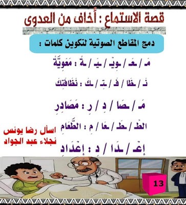 العمل ف التدريس اللغة العربية لطلاب الصف الثالث الابتدائي