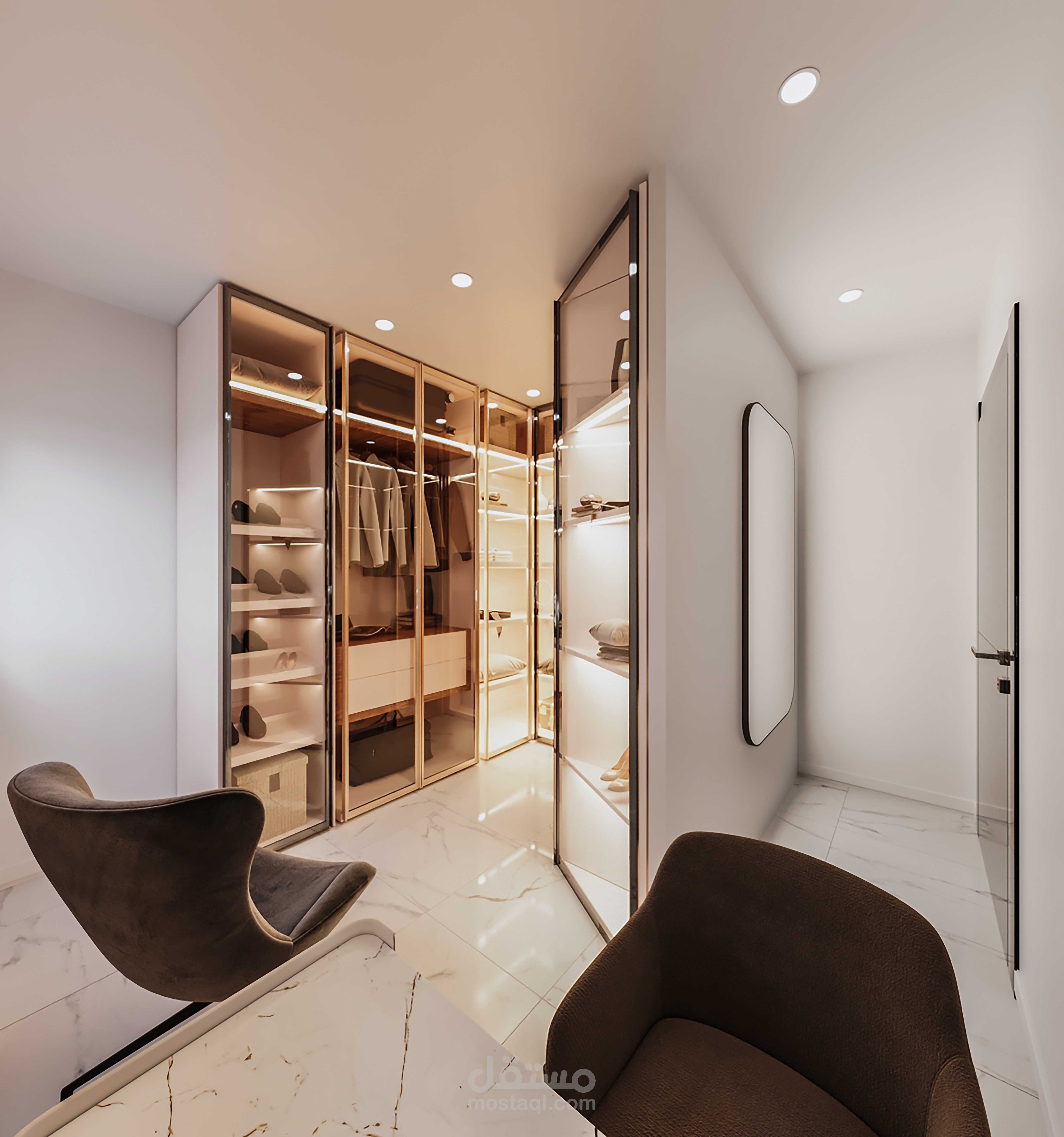 تصميم غرفة ملابس (Dressing room ) بالاسكندرية