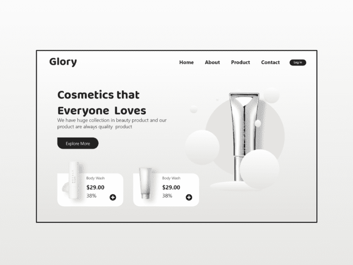 Beauty Product Web UI UX Design
