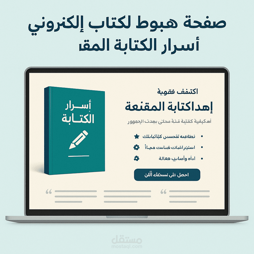 كتابة نص صفحة هبوط تسويقية تُقنع الزائر وتتّجه به نحو الشراء
