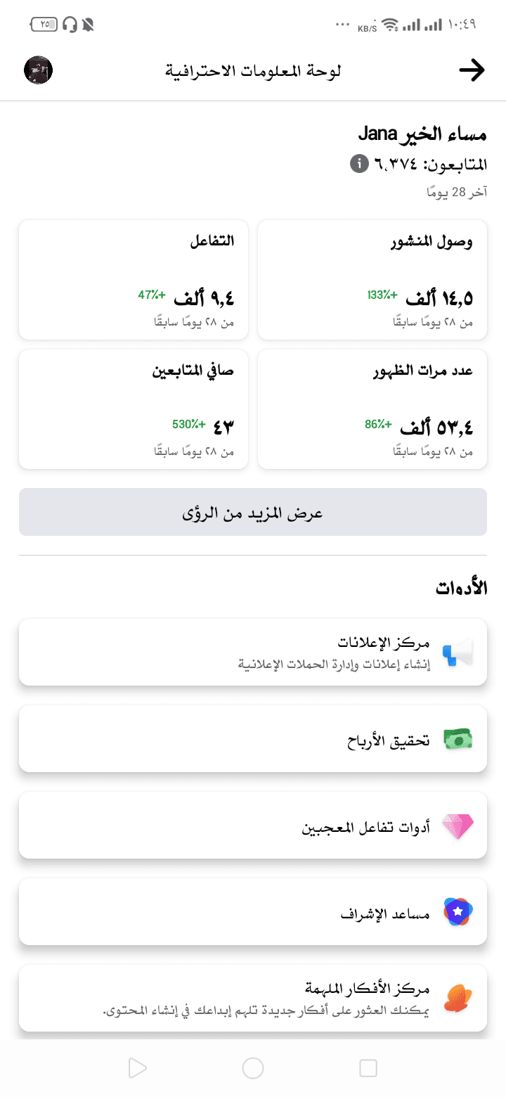 نسب الوصول تبع الترويج الخاص بي