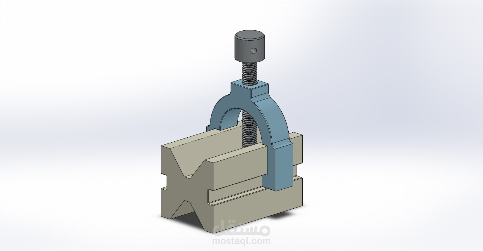 Vise and V-Block on Solidworks