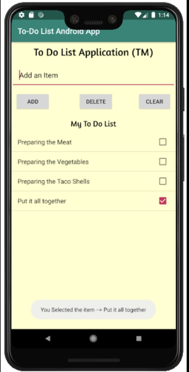 To do list