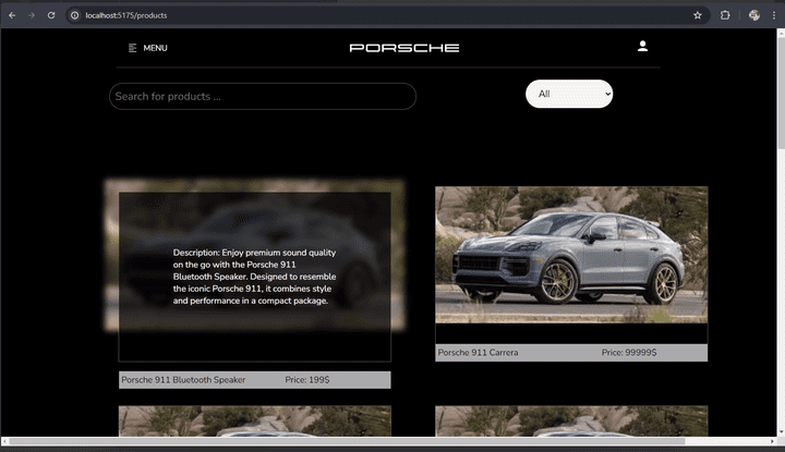 Porsche website