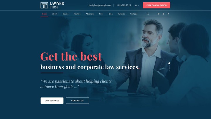 Lawyer firm website