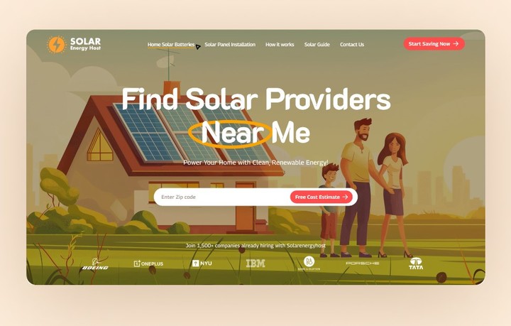 Solar Energy - Website Design - UX UI designer