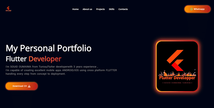 My Portfolio with Flutter as webSite