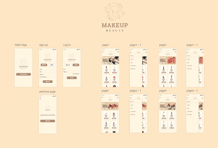 Beauty app design