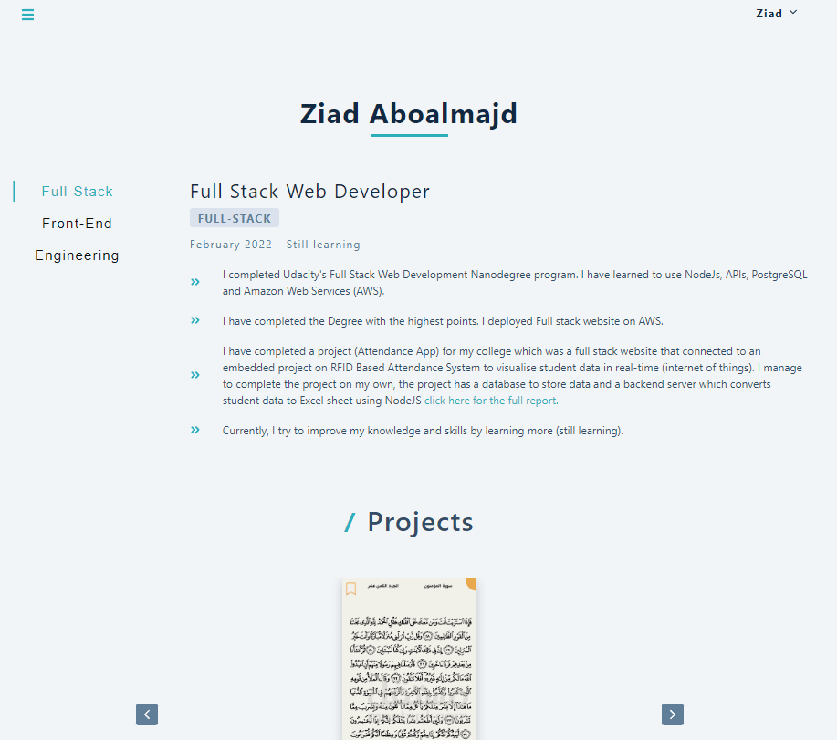 Full Stack Portfolio full-stack-portfolio