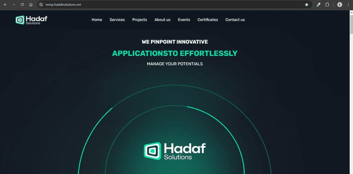 Hadaf solutions website