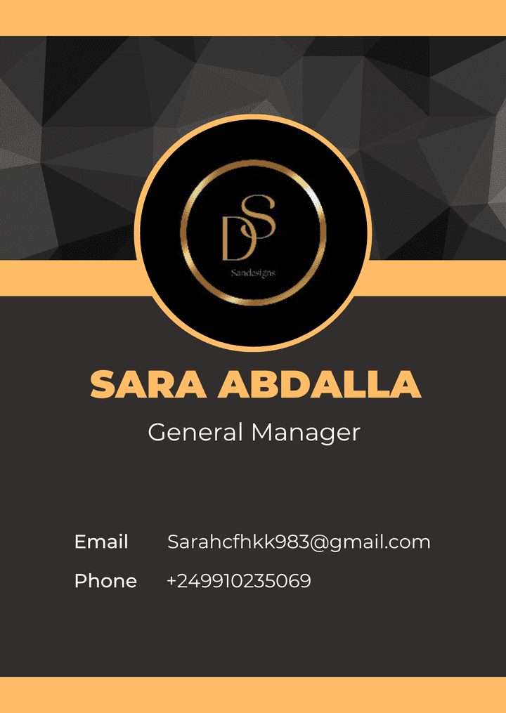 تصميم business card لشركة  Sandesigns للبرمجة