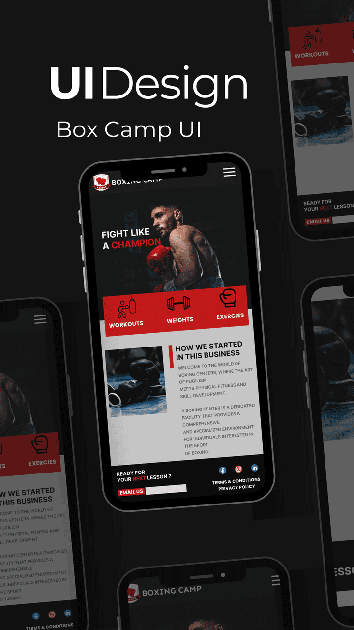 Boxing App UI DESIGN