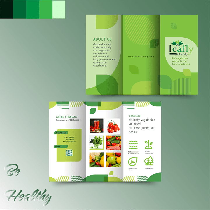 هوية تجارية كاملة logo / business card / stationery / fb banner/  brochure / website icon/  flyer/  social media post